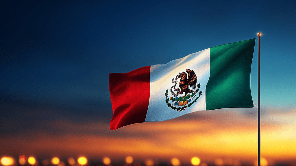 Mexico flag representing cross-border freight and cargo insurance