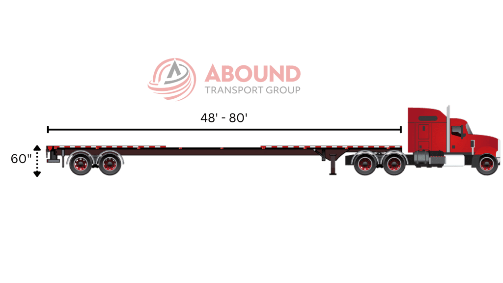 Flatbed Stretch Trailer dimensions and cargo specs for oversized freight.