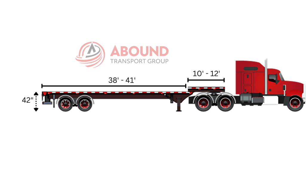 Stepdeck Trailer dimensions and max cargo capacity for oversized freight.