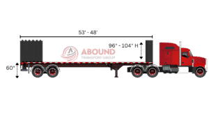 Flatbed Conestoga Trailer Specs dimensions and rolling tarp system for machinery loading