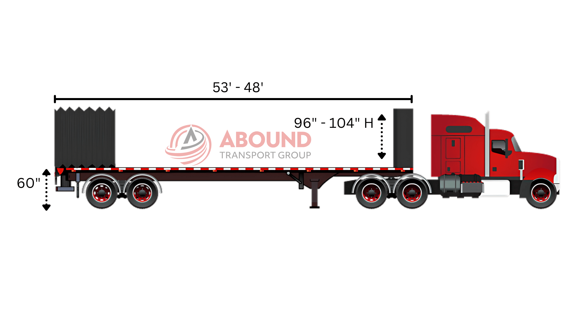 Flatbed Conestoga Trailer Specs dimensions and rolling tarp system for machinery loading