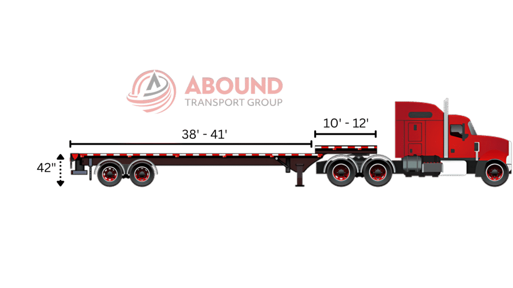 Stepdeck trailer lower deck height and maximum legal load height graphic