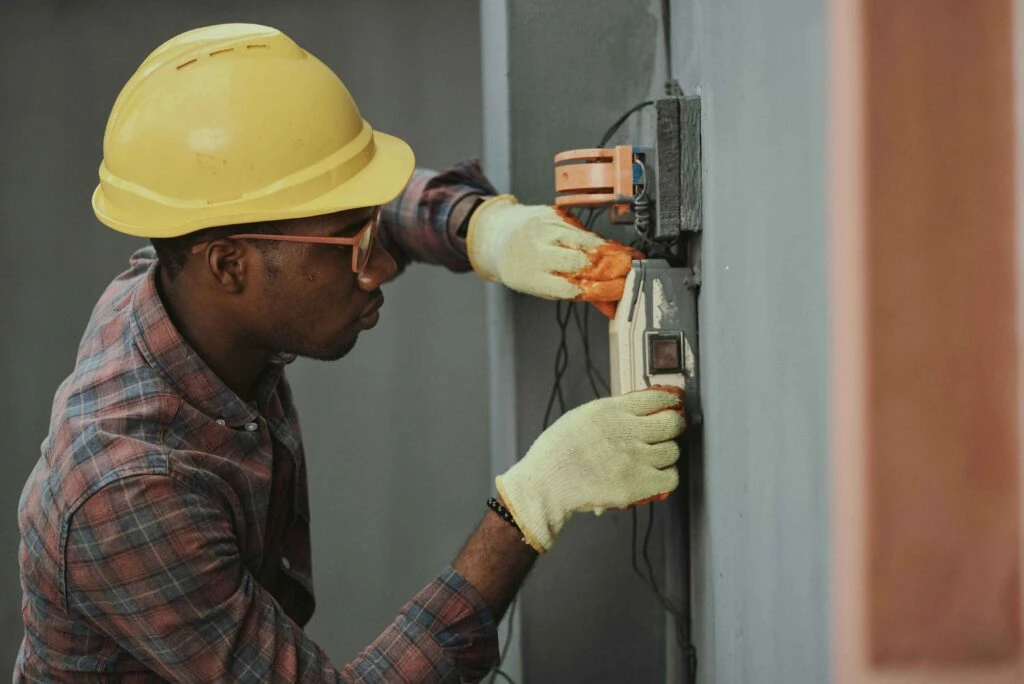 Technician Inspecting