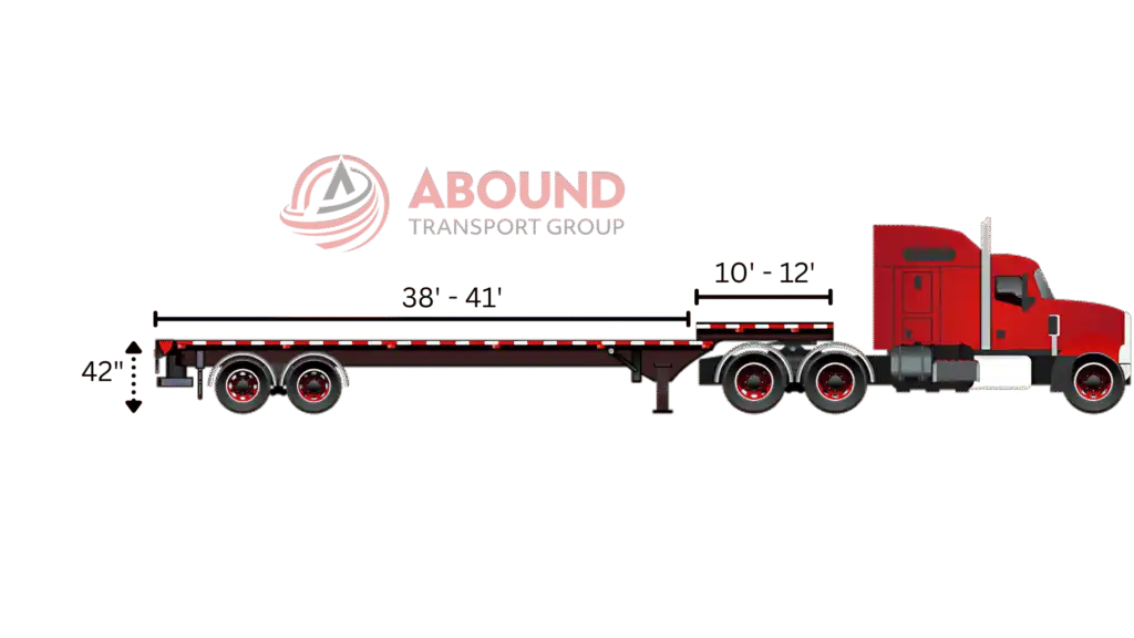 Stepdeck trailer lower deck height and maximum legal load height graphic