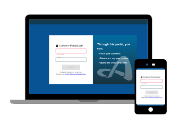 Freight tracking portal dashboard ATGFR8 for real-time shipment visibility by Abound Transport